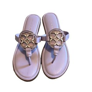 Kelly And Katie Sandals Womens 8 Light Purple Thong‎ Slip On Faux Leather